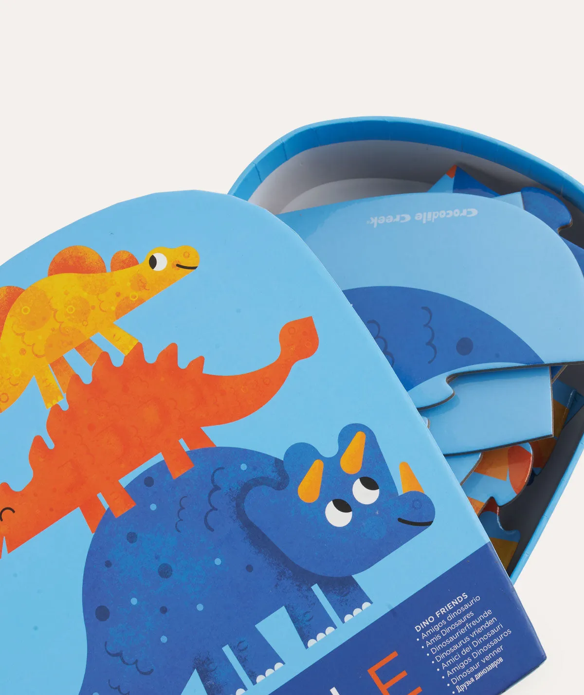 12 Piece Mini Puzzle Dino Friends - Blue