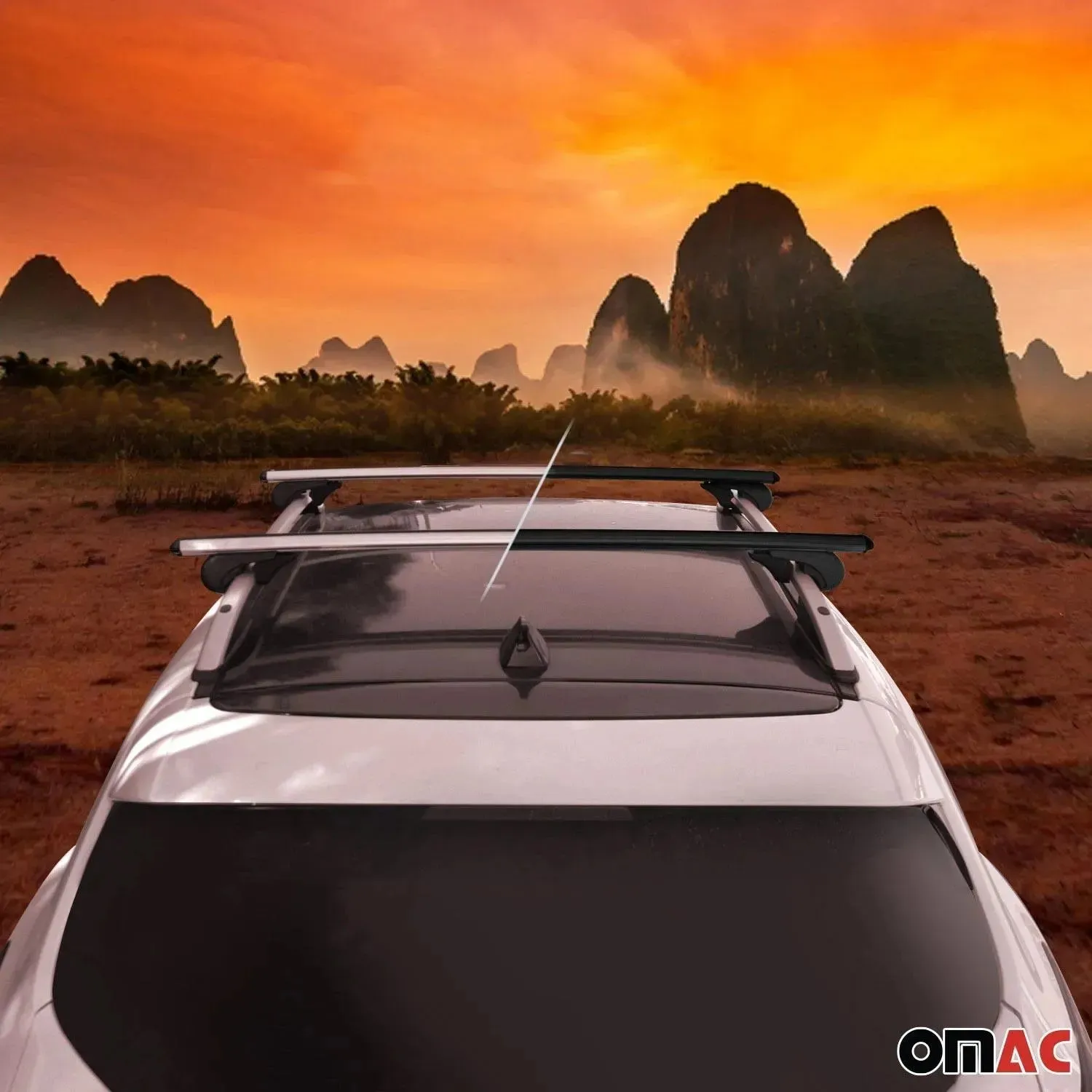 1997-2005 Mercedes M ML Class W163 Roof Rack Cross Bars Black