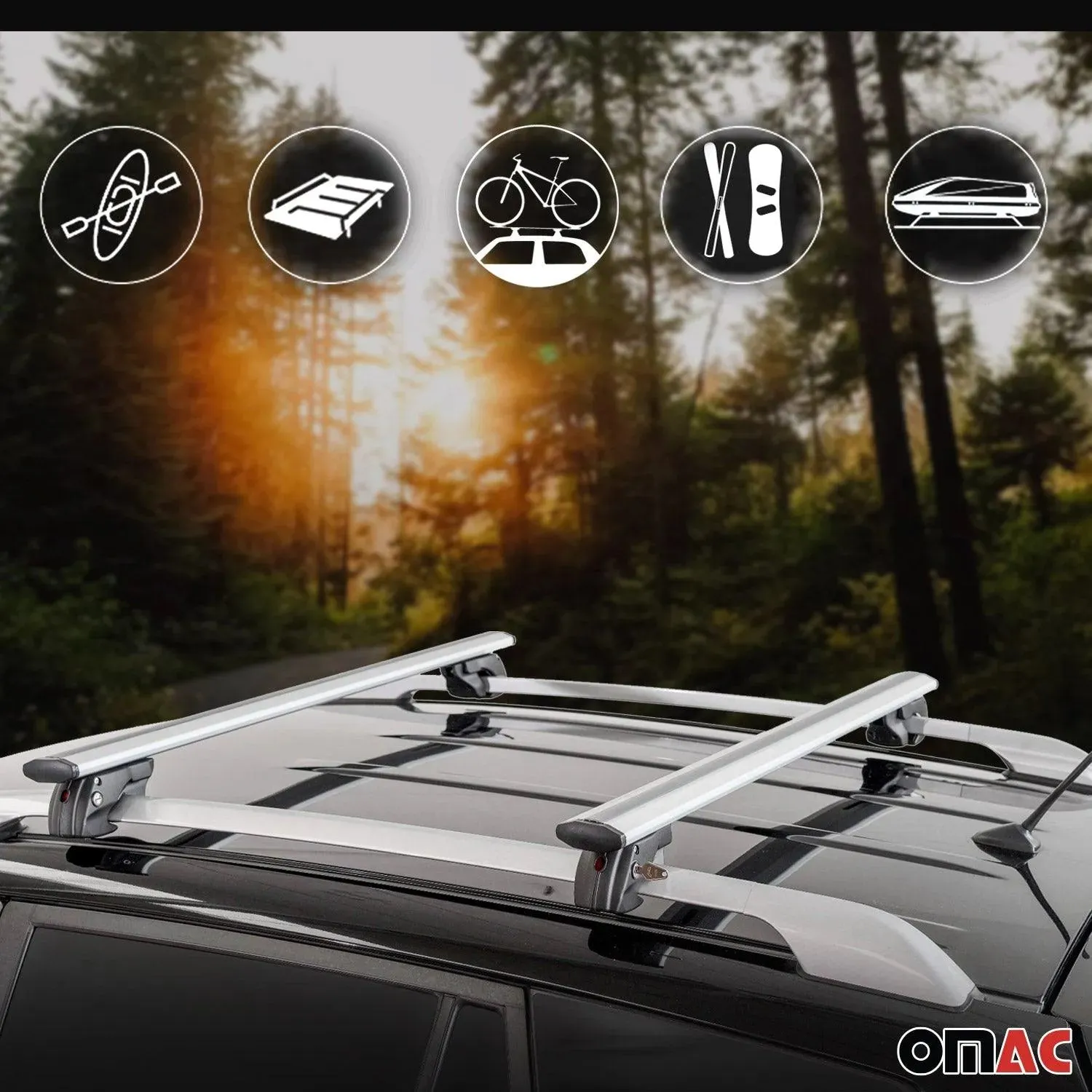 1999-2006 Mitsubishi Montero Roof Rack Cross Bars Silver