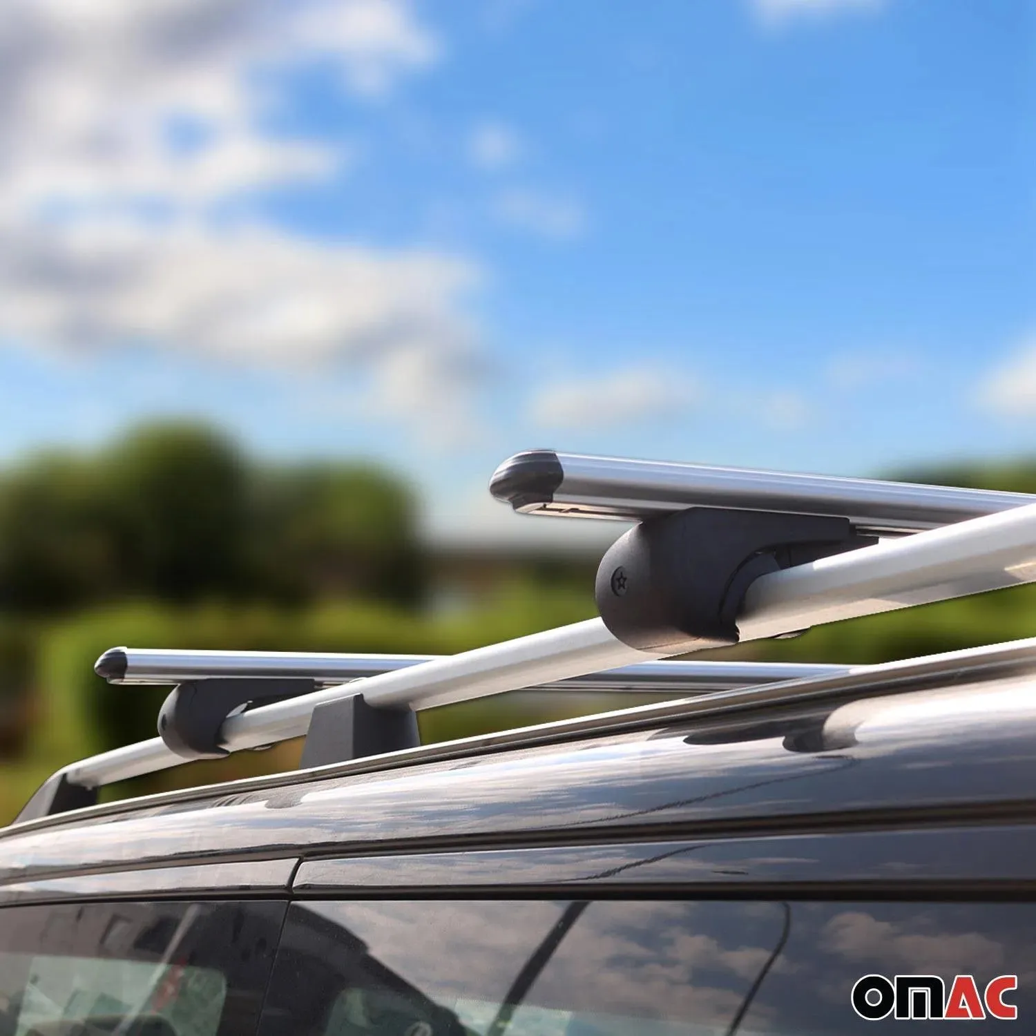 2001-2009 Mercedes C Class S203 Wagon Roof Rack Cross Bars Silver