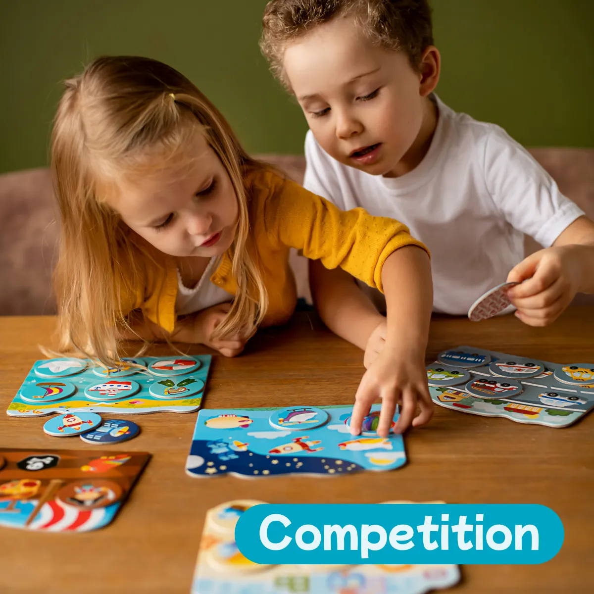 3D Board Game for Toddlers 2-5 Years - LOTTO What Are Boys Dreaming About? Match & Learn Puzzle Set (30pcs)