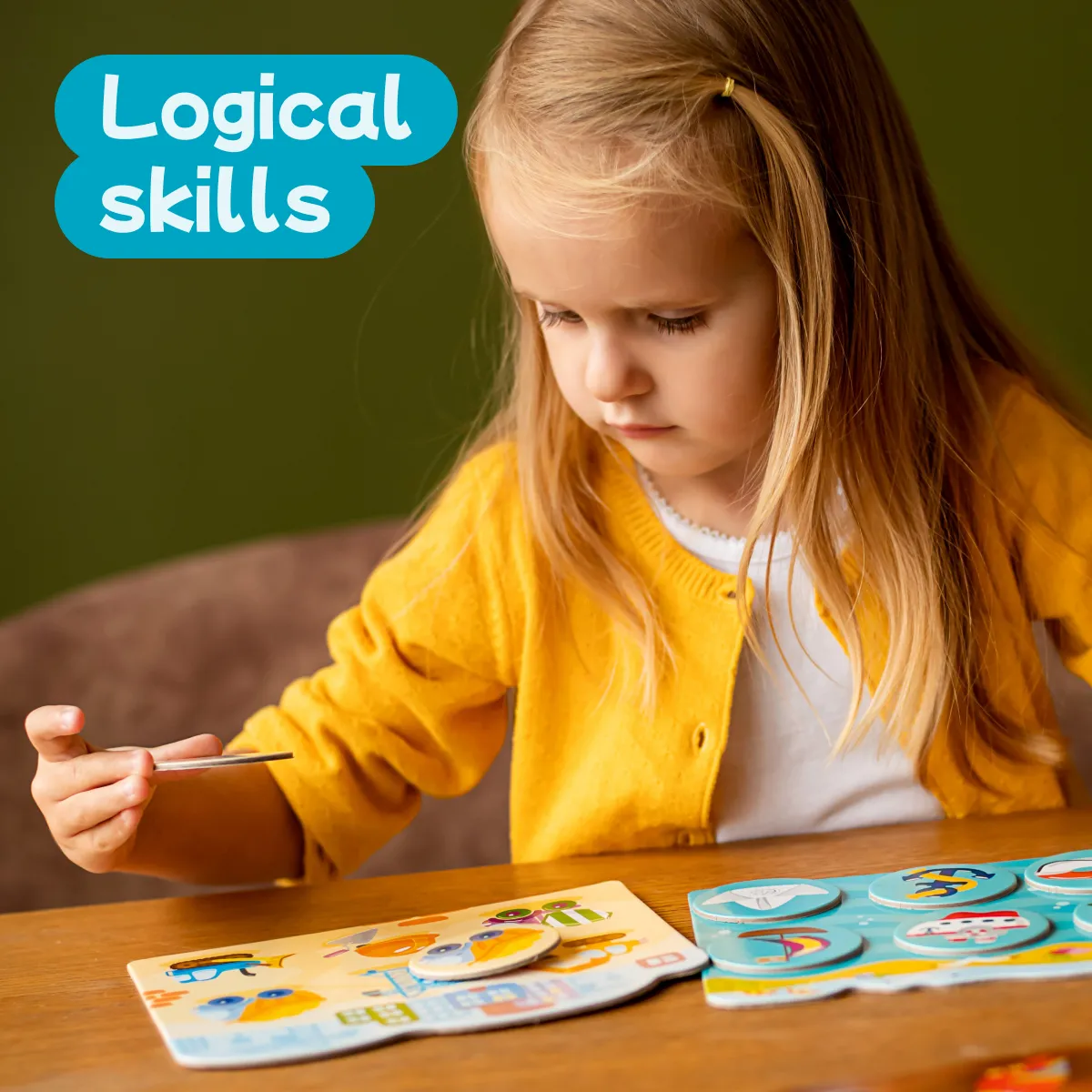 3D Board Game for Toddlers 2-5 Years - LOTTO What Are Boys Dreaming About? Match & Learn Puzzle Set (30pcs)