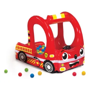 Banzai Rescue Fire Truck Inflatable Play Center with 20 Soft-Touch Balls