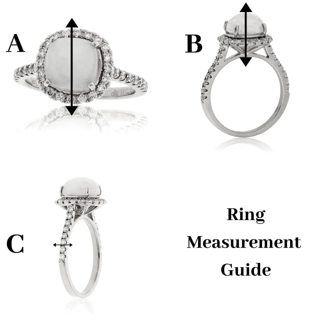 Brown Diamond Cluster with Diamond Halo Split Shank Ring