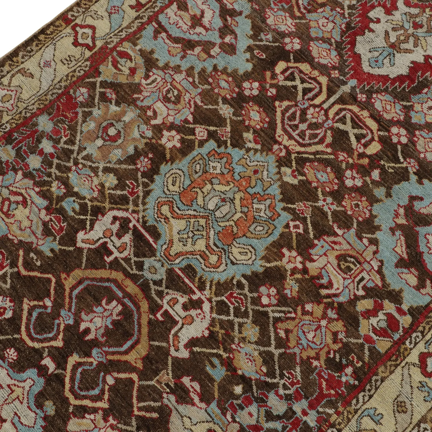 Brown Traditional Wool Rug - 5'8" x 8'5"