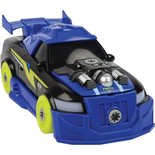 Build and Play Race Car Set with Lights, Sounds, and Power Screwdriver | 26-Piece Toy