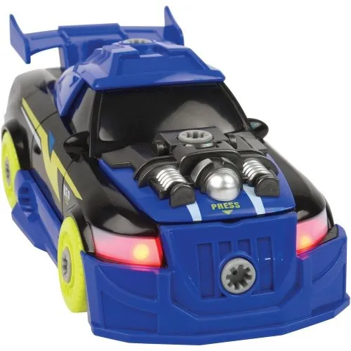 Build and Play Race Car Set with Lights, Sounds, and Power Screwdriver | 26-Piece Toy