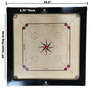 Carrom Board with Accessories (34.5" x 34.5") Free Shipping