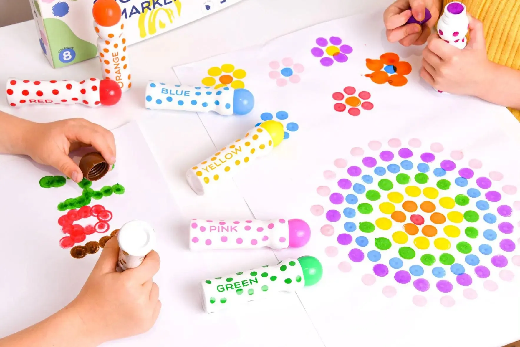 Castle & Kite Spot and Dot Marker Pack Easy Grip and Mess Free