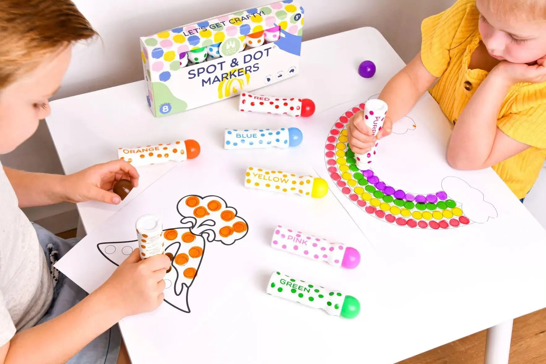Castle & Kite Spot and Dot Marker Pack Easy Grip and Mess Free