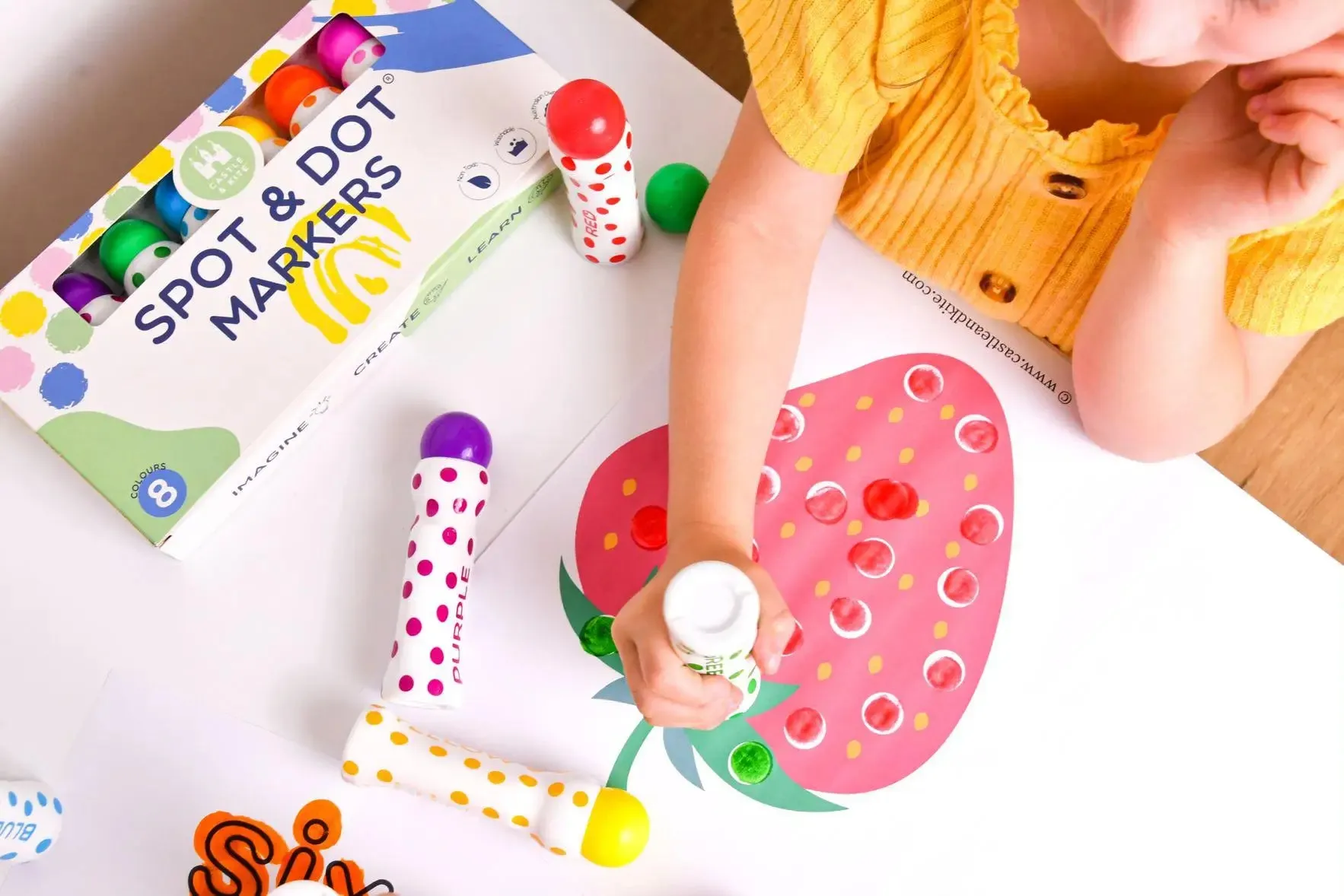 Castle & Kite Spot and Dot Marker Pack Easy Grip and Mess Free
