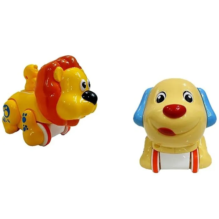 Colourful Press and Go Friction Animal
