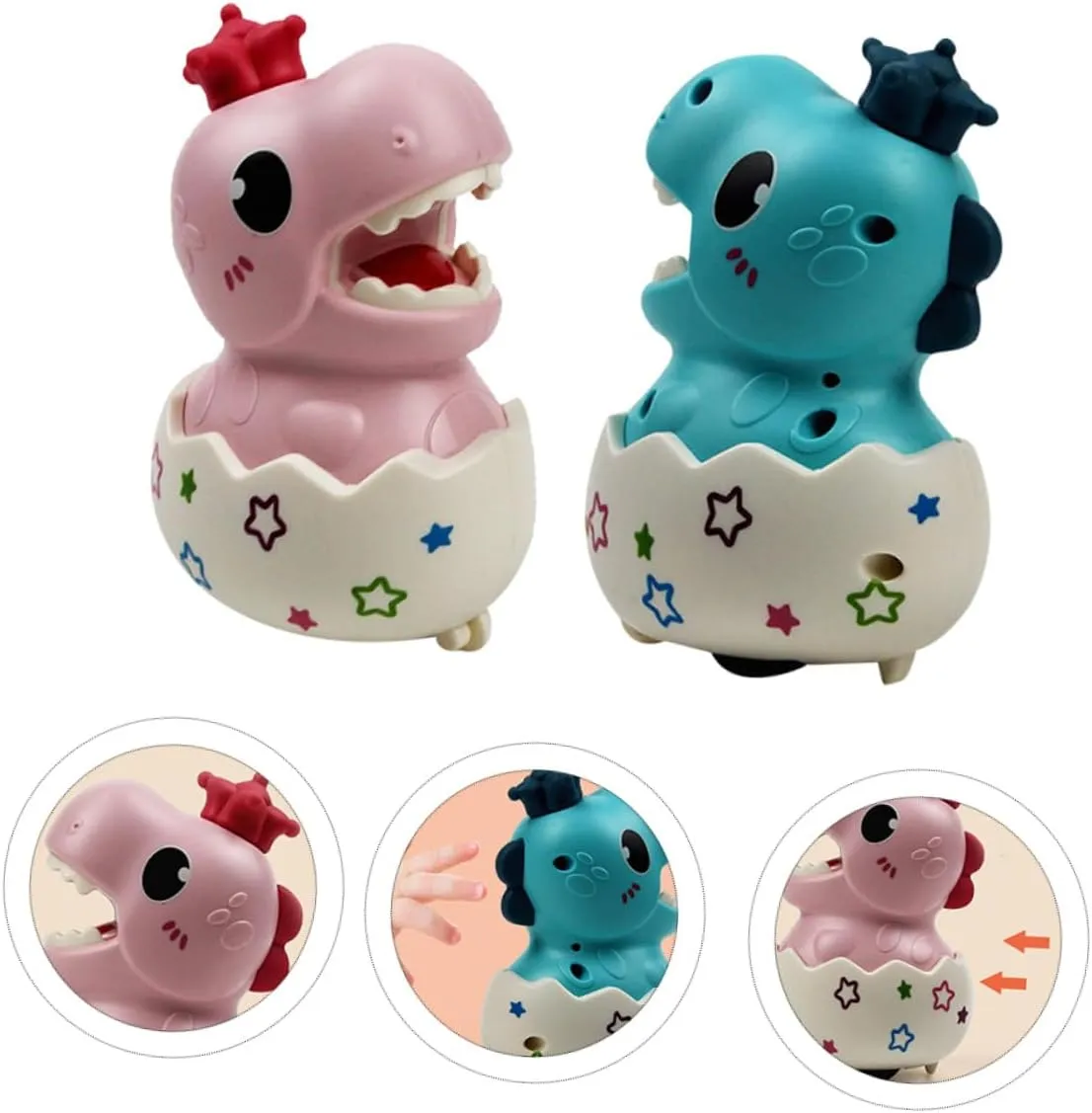 Dinosaur in Egg Press and Go Toy for Kids (1 pc)