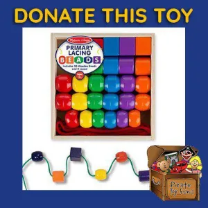 DONATE THIS TOY - Pirate Toy Fund -  Melissa & Doug- Primary Lacing Beads