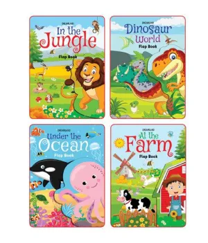 Dreamland Flap Books Combo - An Interactive & Activity Book For Kids - Pack of 4 Books(English)