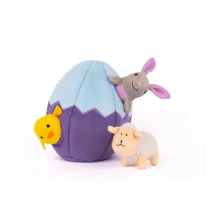 Easter Egg Soft Plush Colorful Squeaky Dog Toy