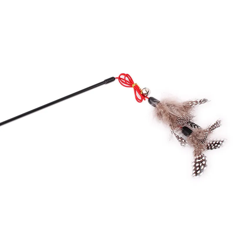 Feline Fun Feather  Bell Teaser Stick  Keep Your Cat Entertained