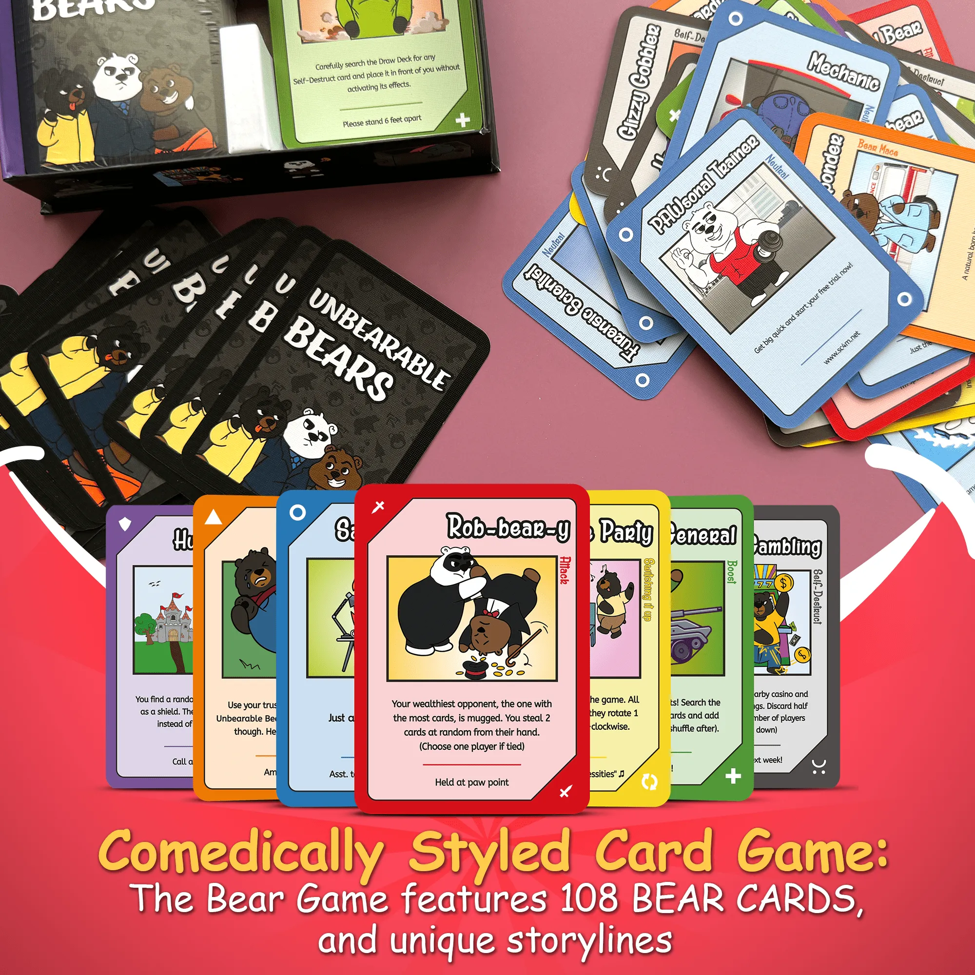 Fun Family Game Unbearable Bears for Adults