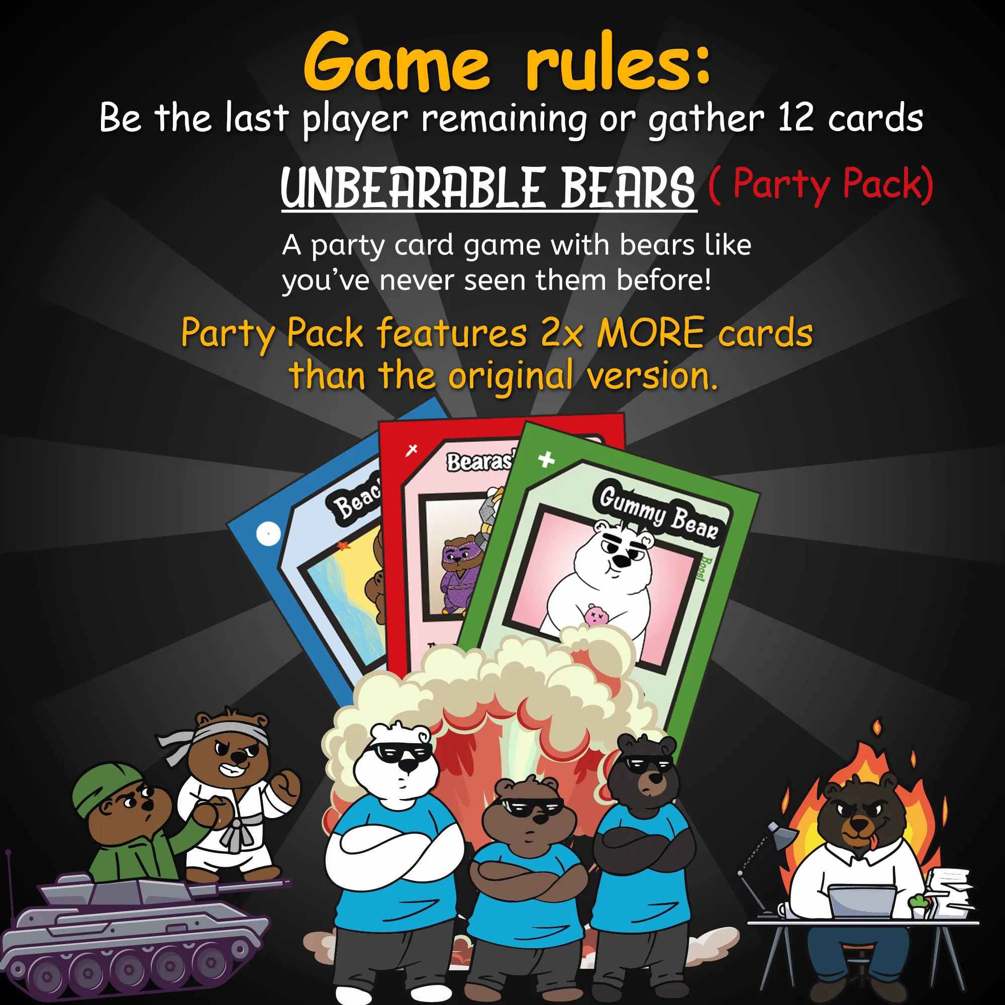 Fun Family Game Unbearable Bears for Adults