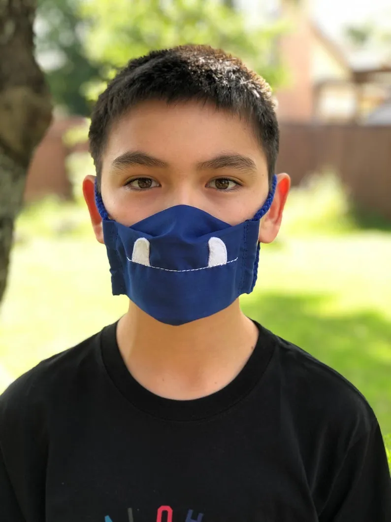 Fun Monster [Kids Size] Face Mask - Washable and Reusable