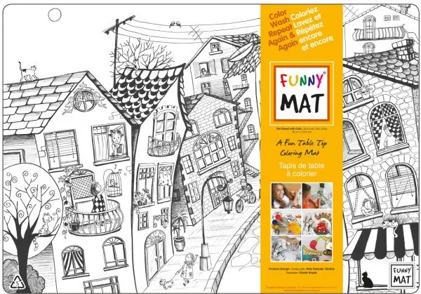 Funny Mat - Street with Cats