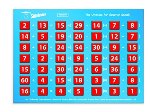 Funskool Games - Sum Genius, Educational Game for Children, Maths, The Ultimate Fun Equation Game, Kids and Family, 1  Player, 7 & Above,Multicolor