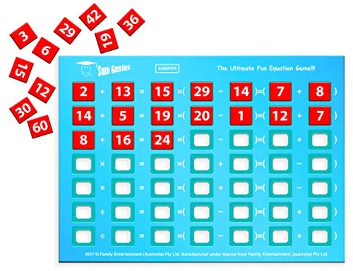 Funskool Games - Sum Genius, Educational Game for Children, Maths, The Ultimate Fun Equation Game, Kids and Family, 1  Player, 7 & Above,Multicolor