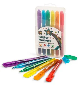Glitter Markers - Pack of 6