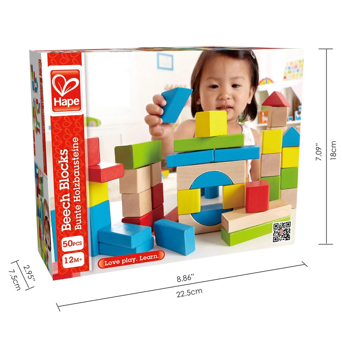 Hape 50 Maple Wooden Blocks