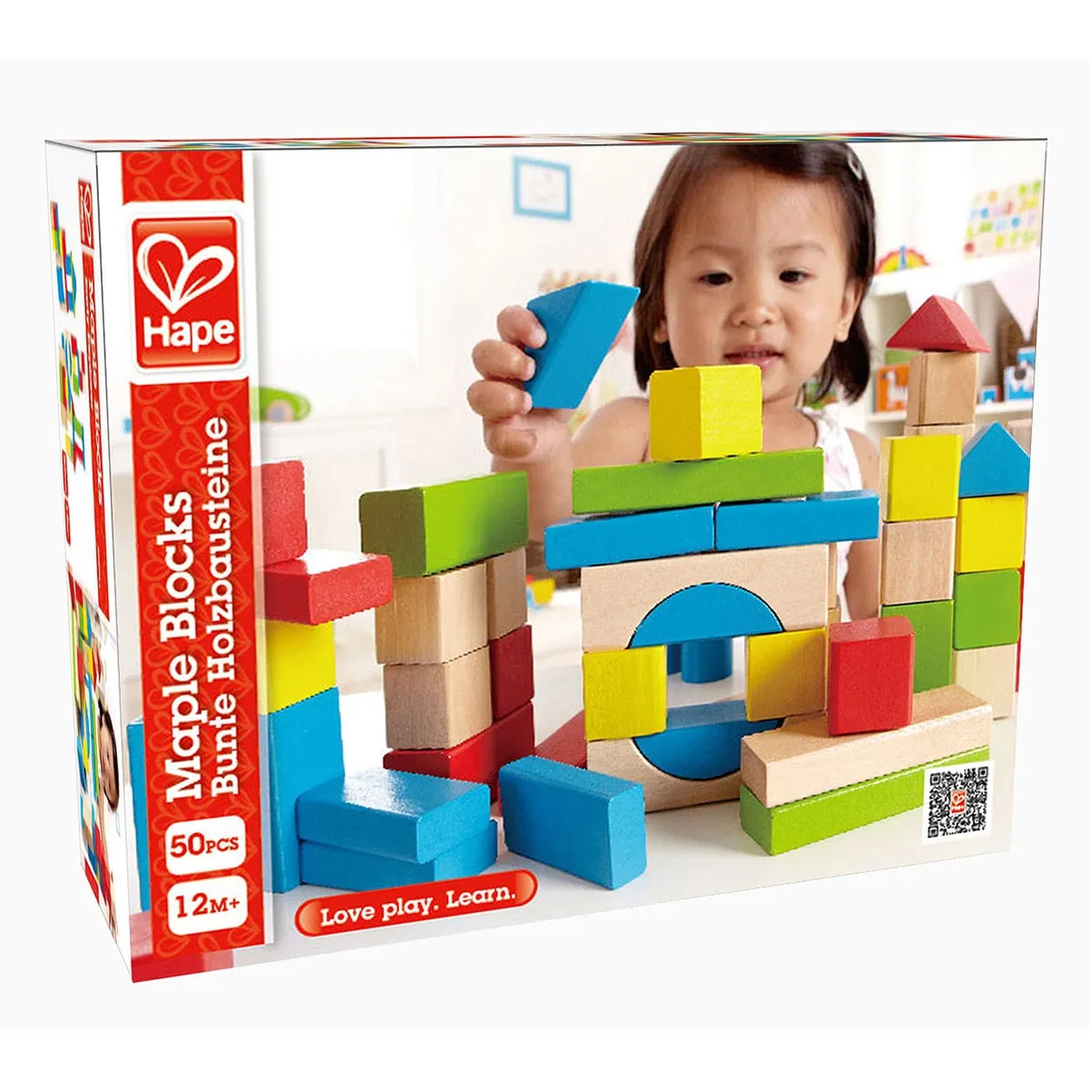 Hape 50 Maple Wooden Blocks