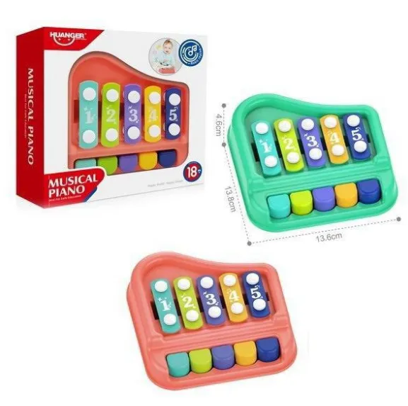 Huanger 5 Keys Baby Mini Musical Piano Toy