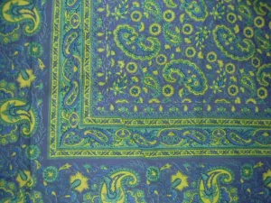 Jaipur Paisley Tapestry Cotton Spread 106" x 70" Twin Blue