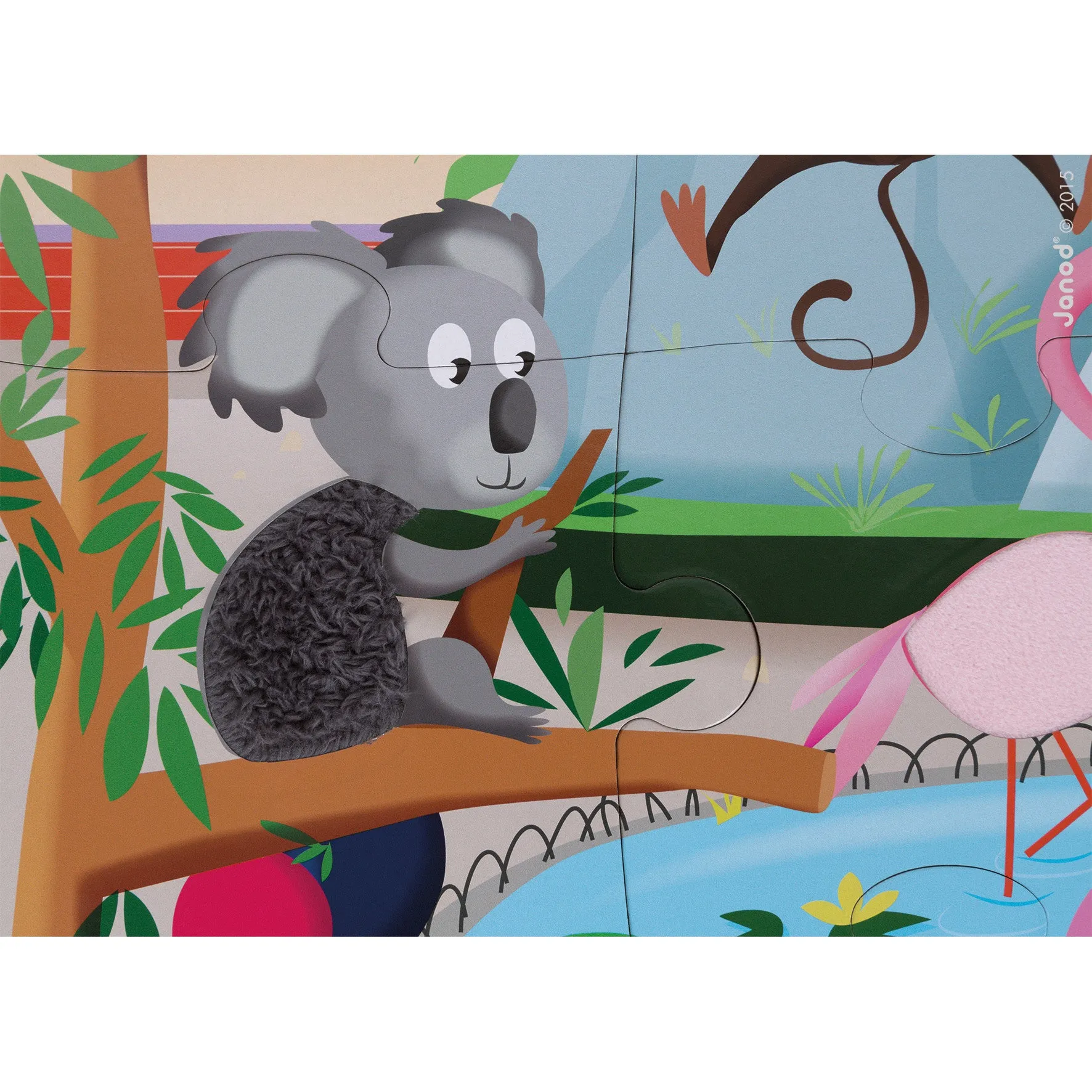 Janod Tactile Puzzle - A Day at the Zoo
