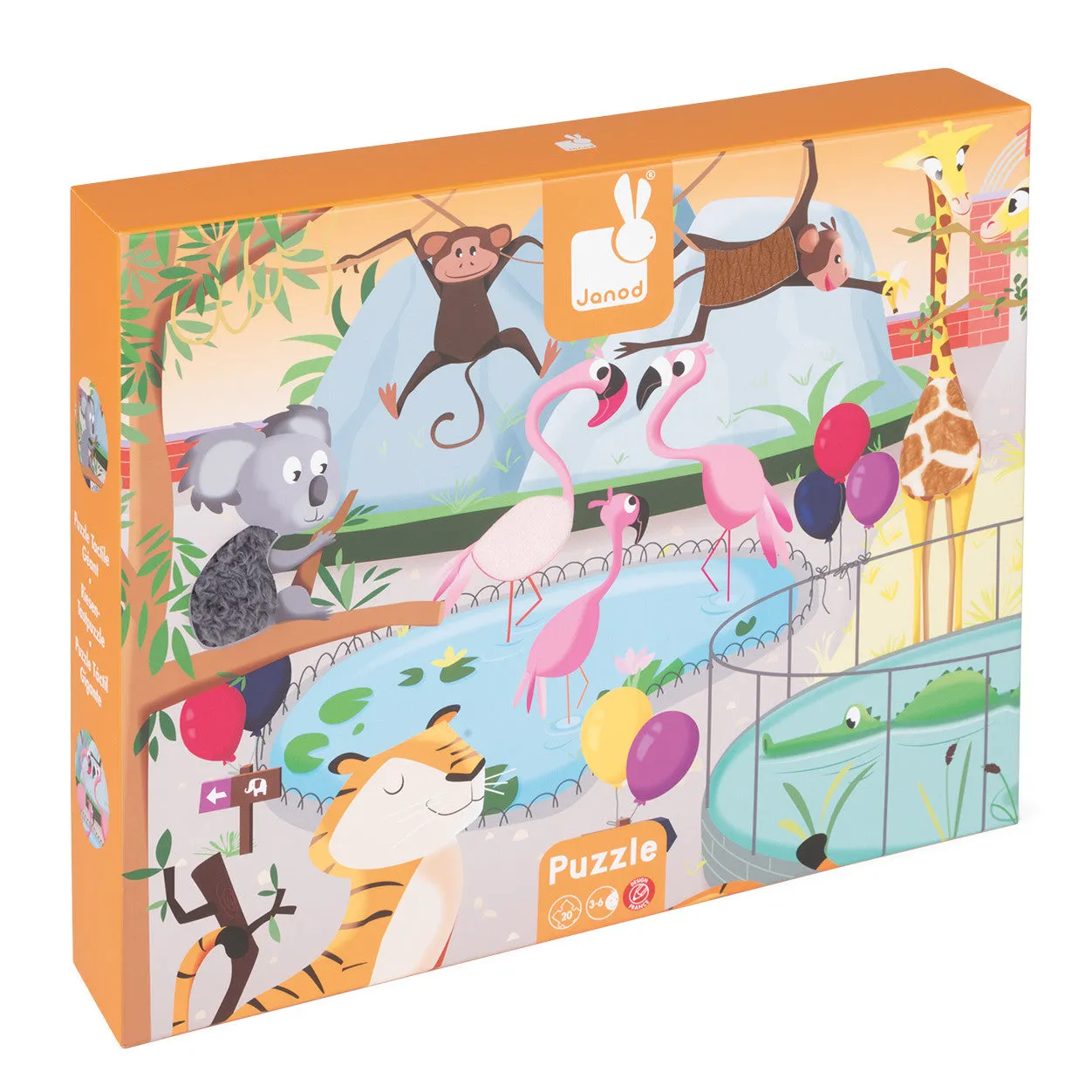 Janod Tactile Puzzle - A Day at the Zoo