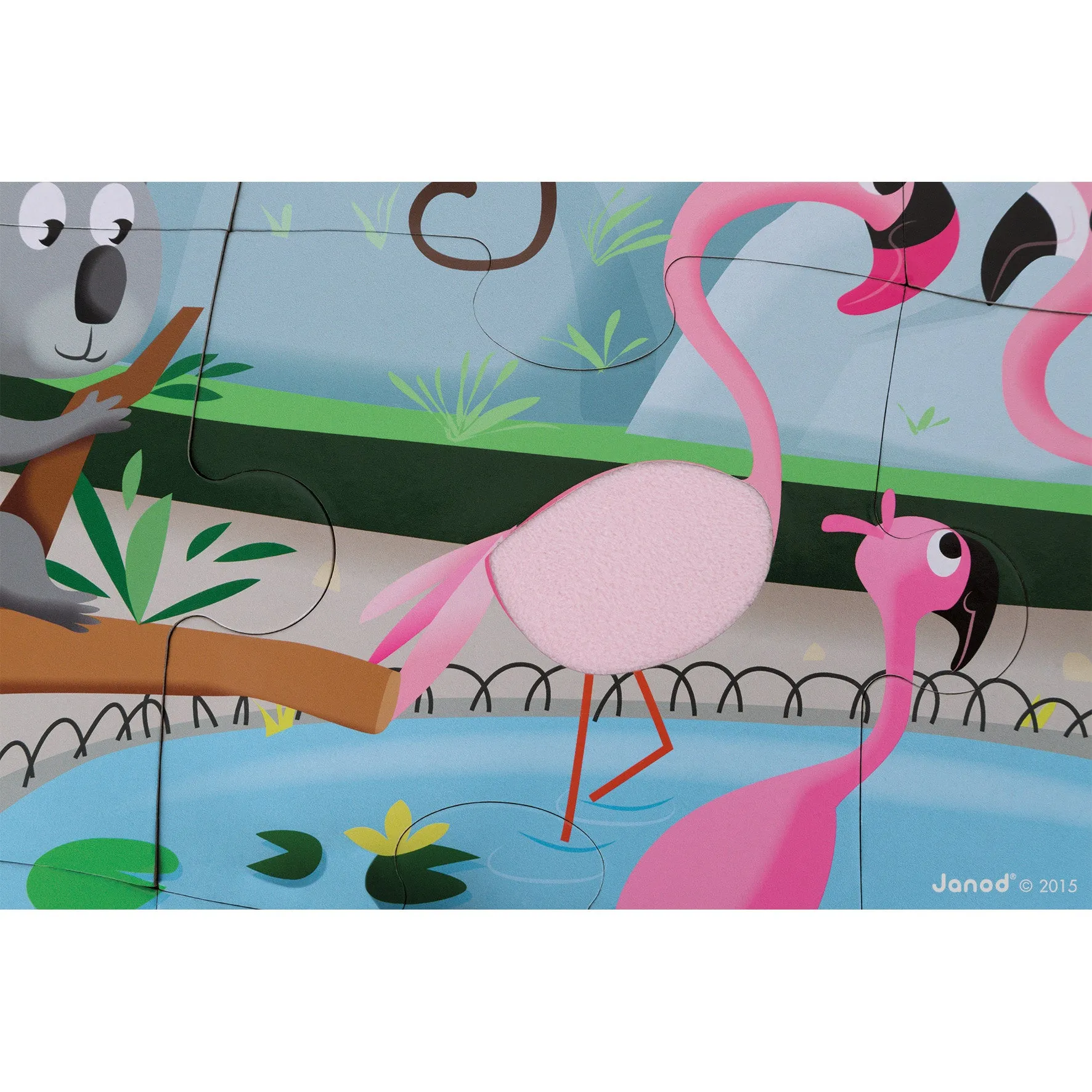 Janod Tactile Puzzle - A Day at the Zoo