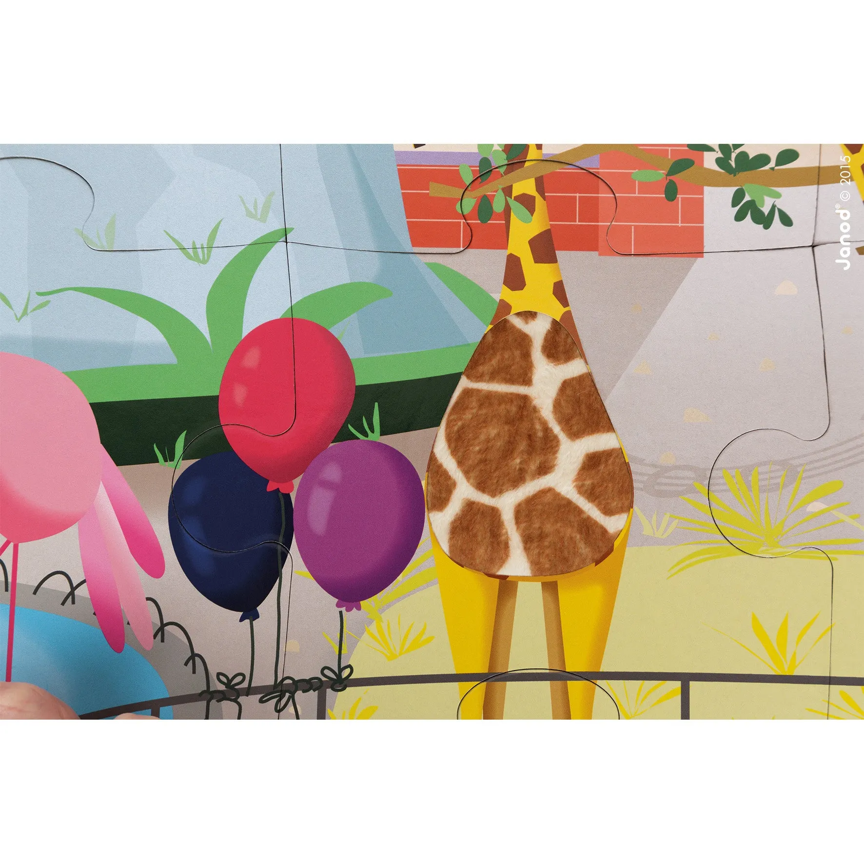 Janod Tactile Puzzle - A Day at the Zoo