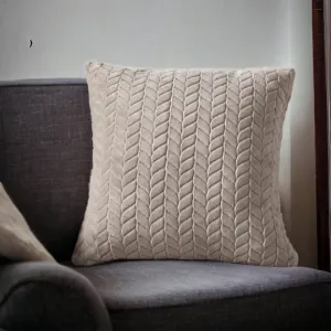 Light Grey Textured Cushion Cover 43cm