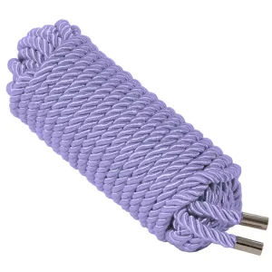Love In Leather Satin Bondage Rope 10 Metre - Lilac