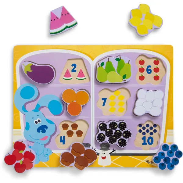 Melissa & Doug Blue's Clues & You! Wooden Chunky Puzzle - Fridge Food