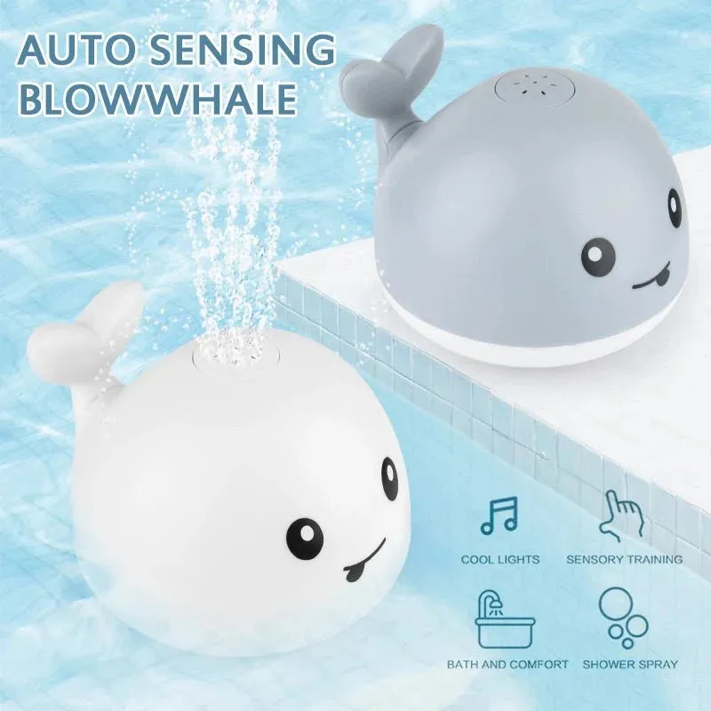 Mini Induction Whale Fountain Bath Toy With Light