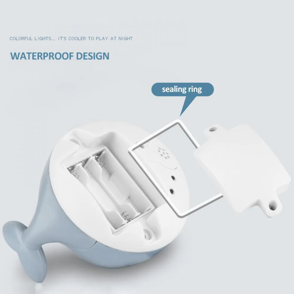 Mini Induction Whale Fountain Bath Toy With Light