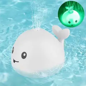 Mini Induction Whale Fountain Bath Toy With Light