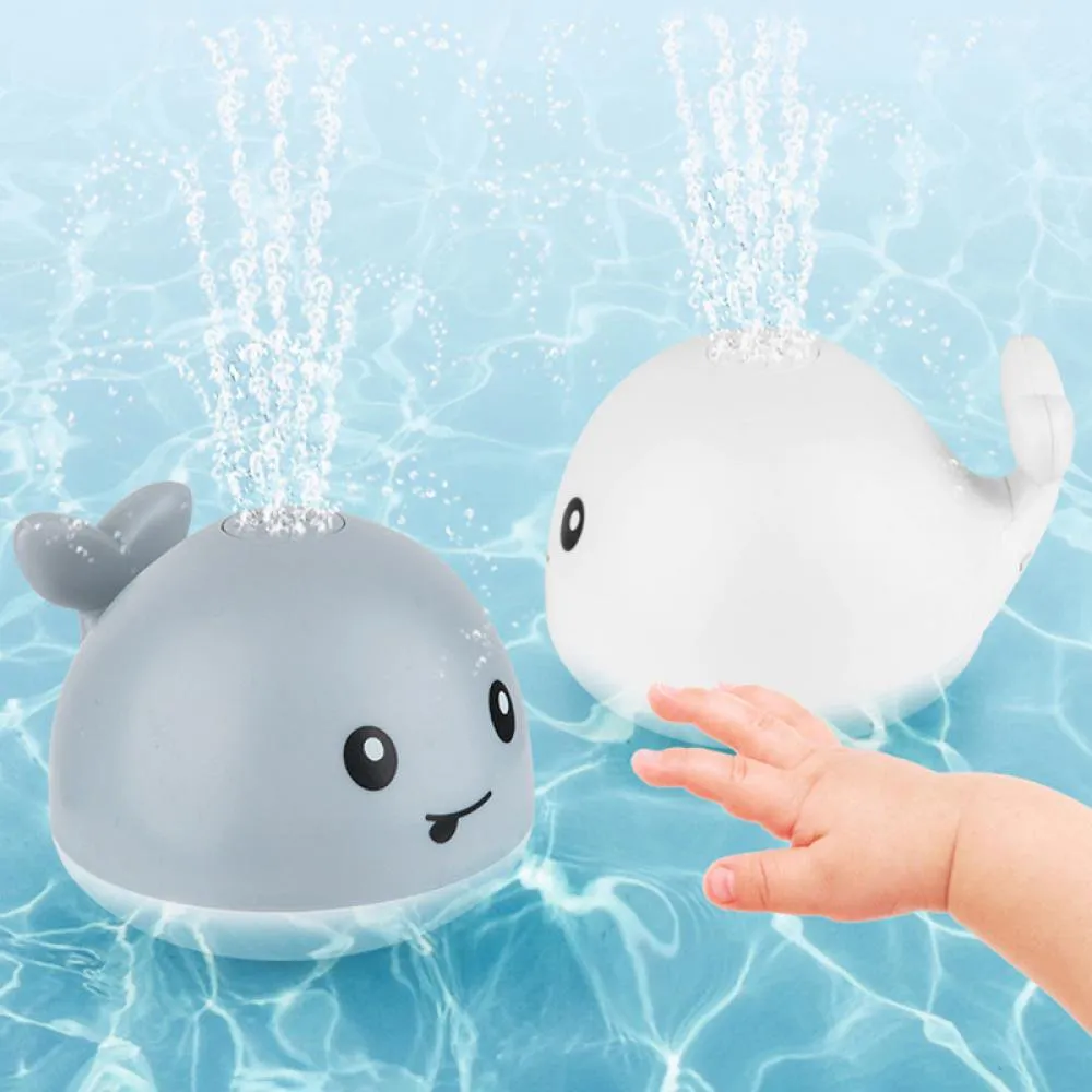 Mini Induction Whale Fountain Bath Toy With Light