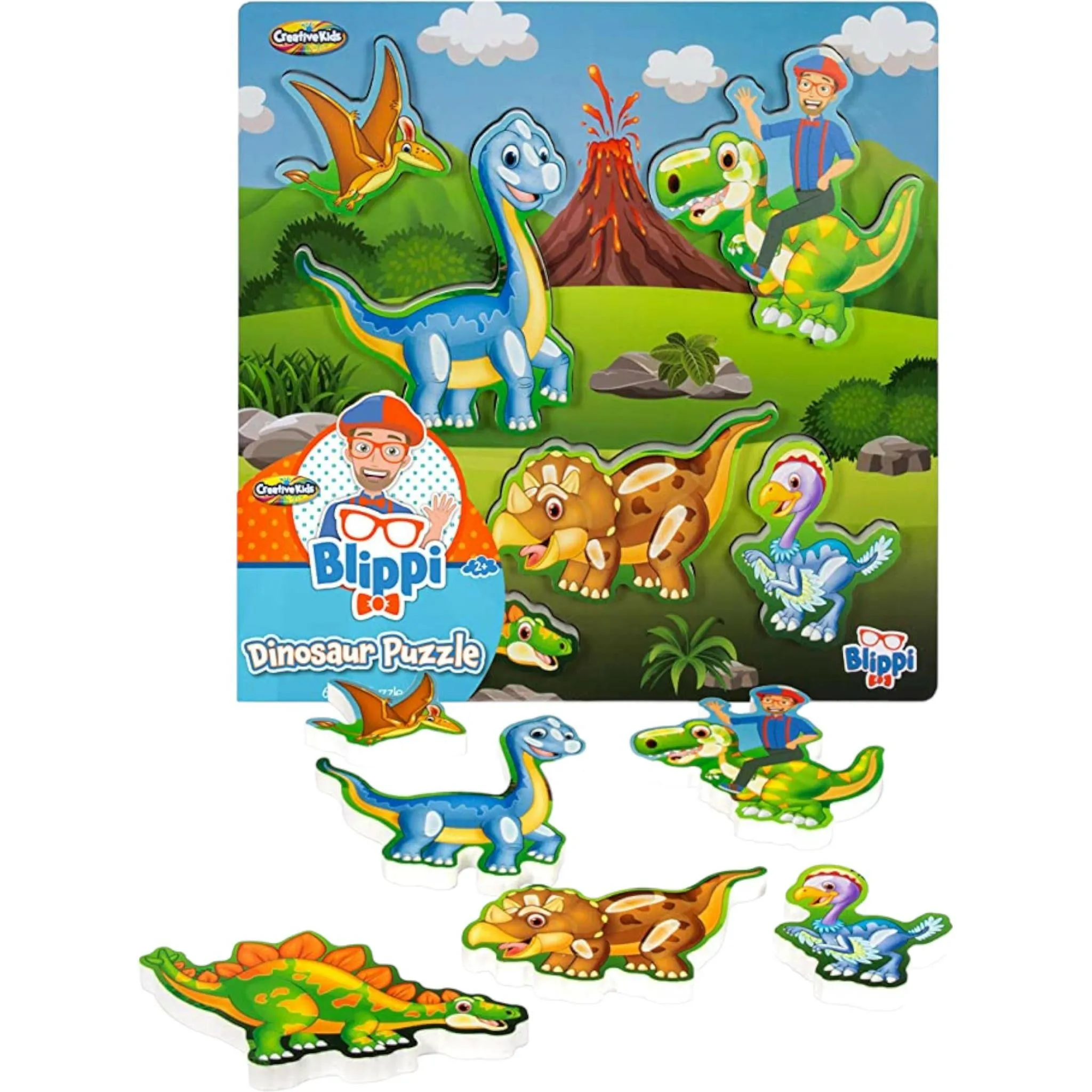 Montessori Blippi Large Wooden Puzzles For Kids Creative Kids