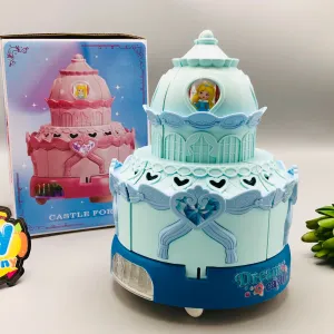 Multi-functional Rotating Doll Castle With Light & Music