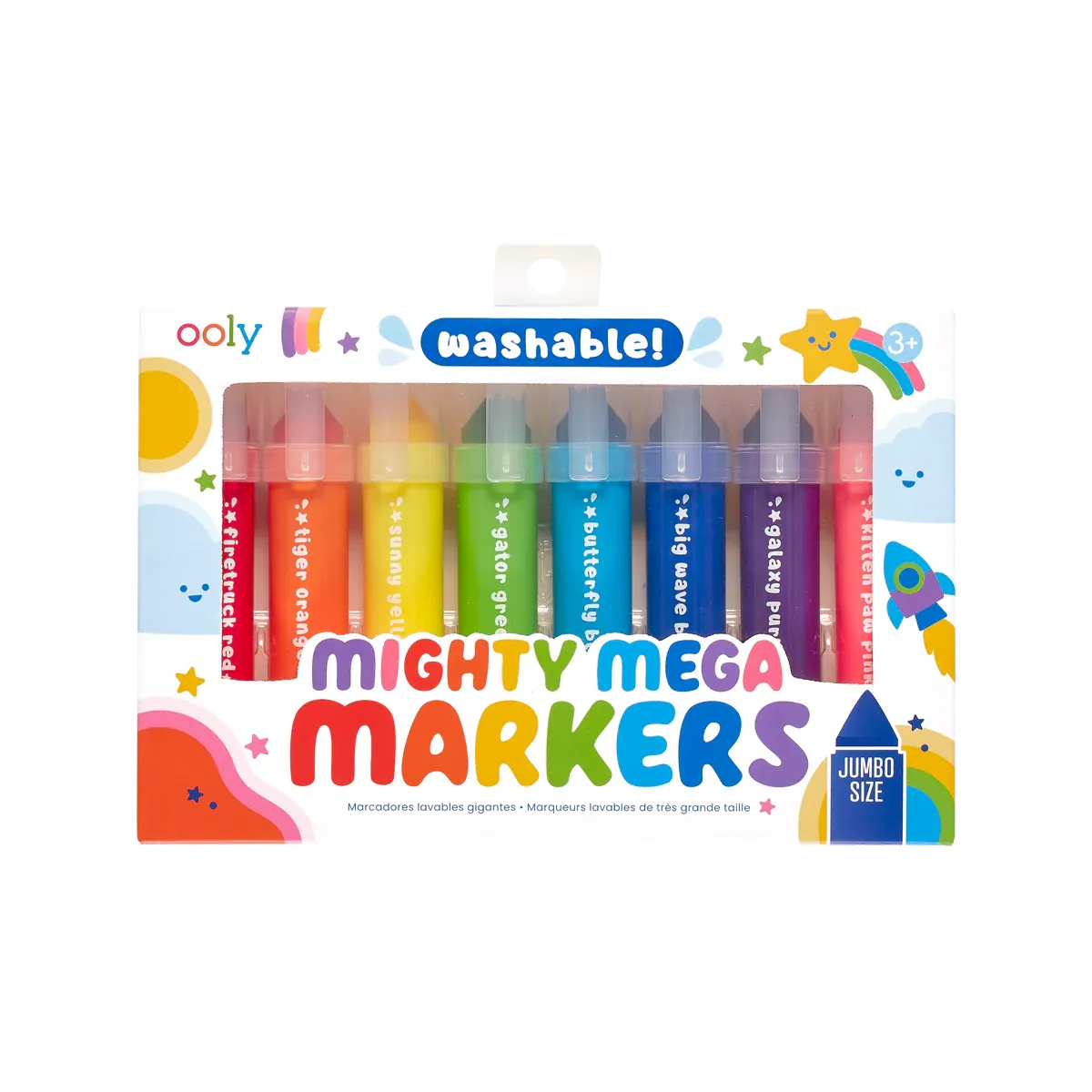 Ooly Mighty Mega Washable Chunky Markers - Set of 8