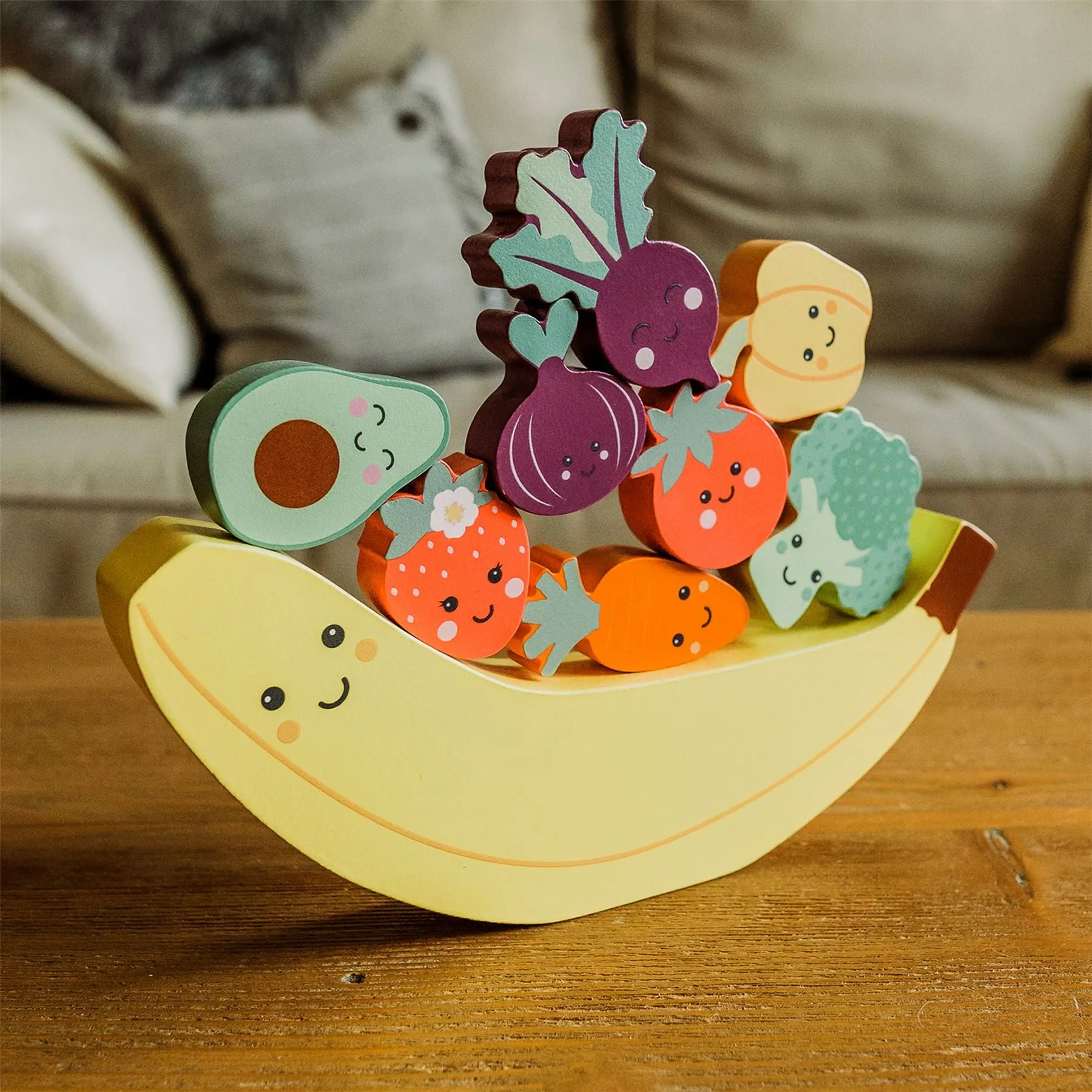 Orange Tree Toys Spring  Garden Happy Veggies & Friends Balancing Game