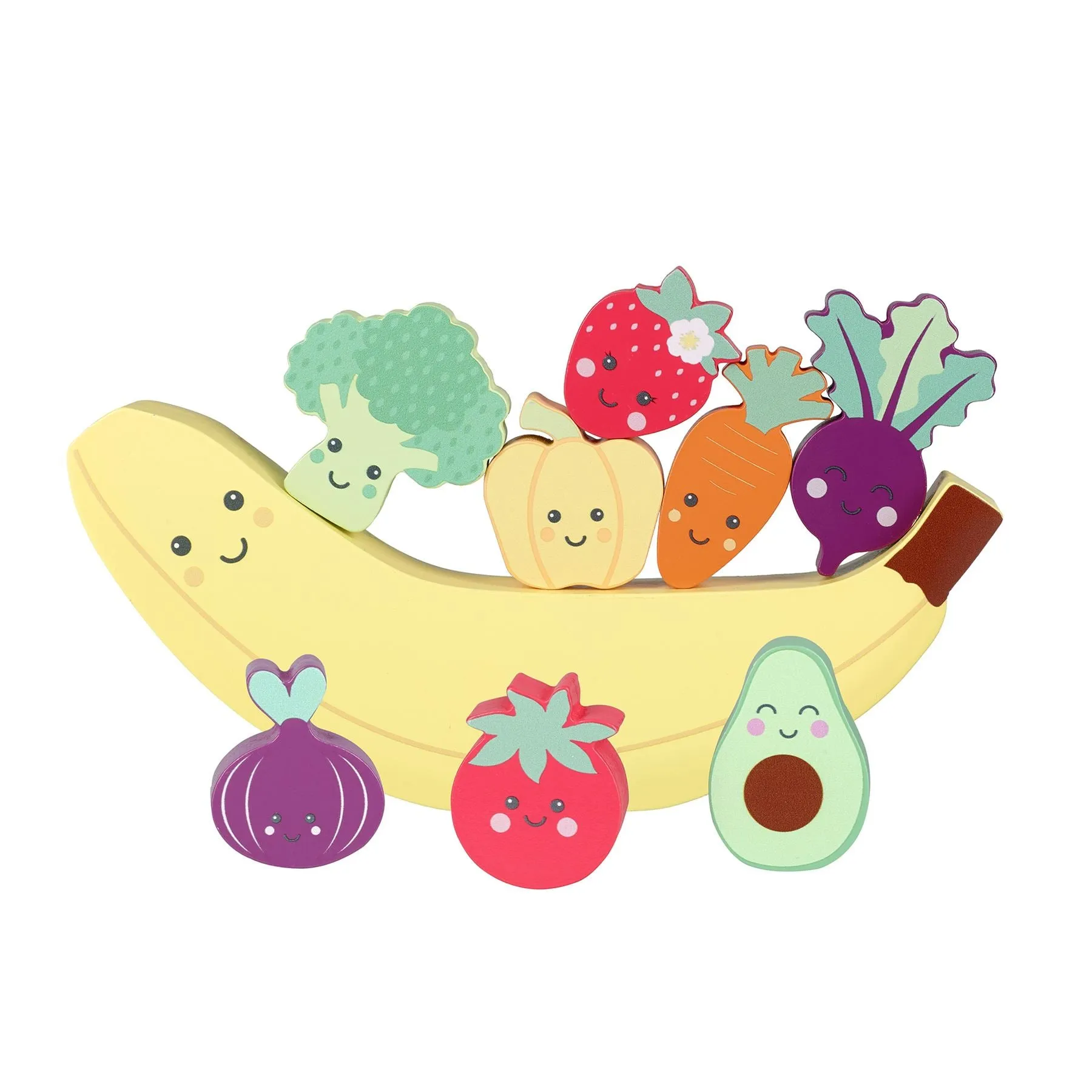 Orange Tree Toys Spring  Garden Happy Veggies & Friends Balancing Game