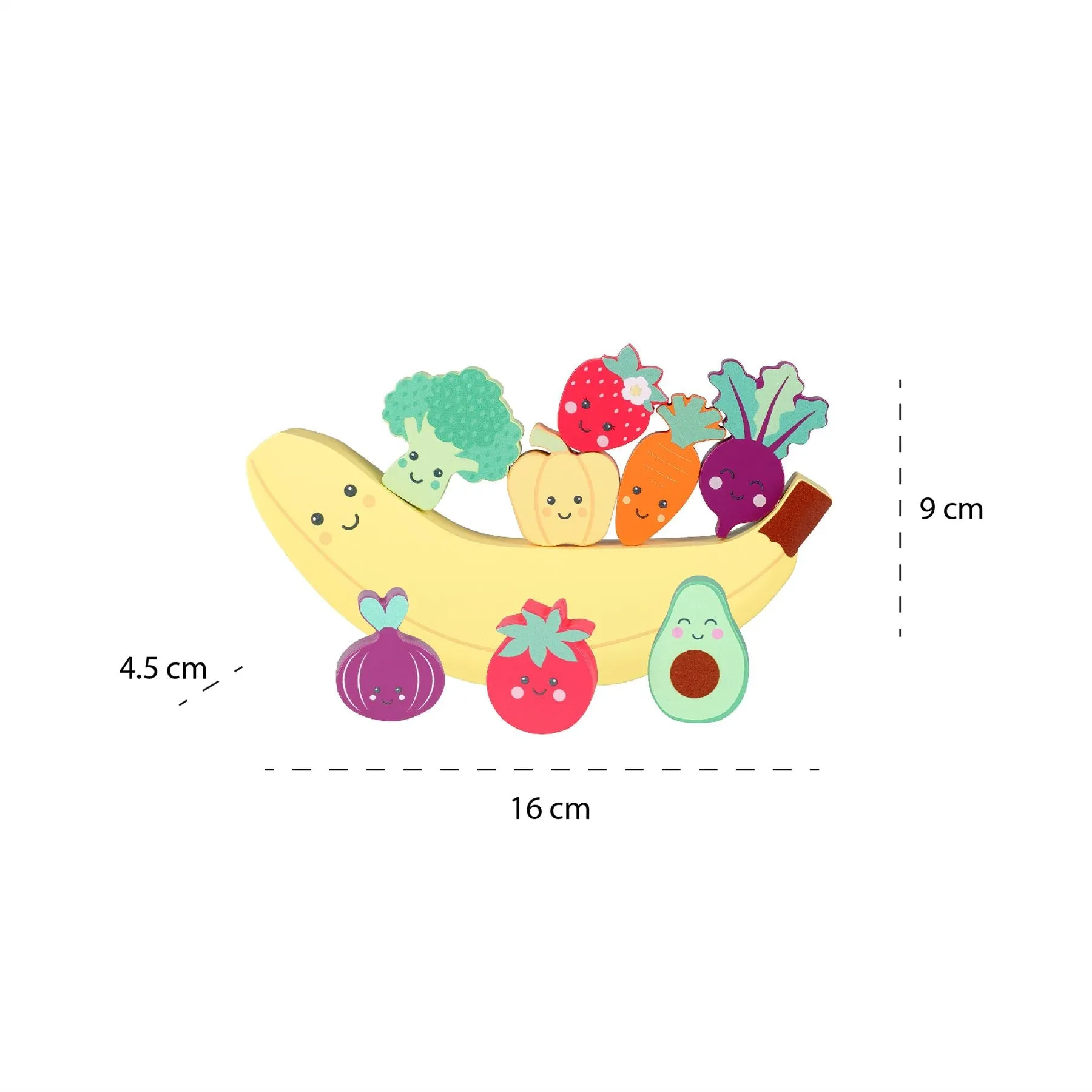 Orange Tree Toys Spring  Garden Happy Veggies & Friends Balancing Game