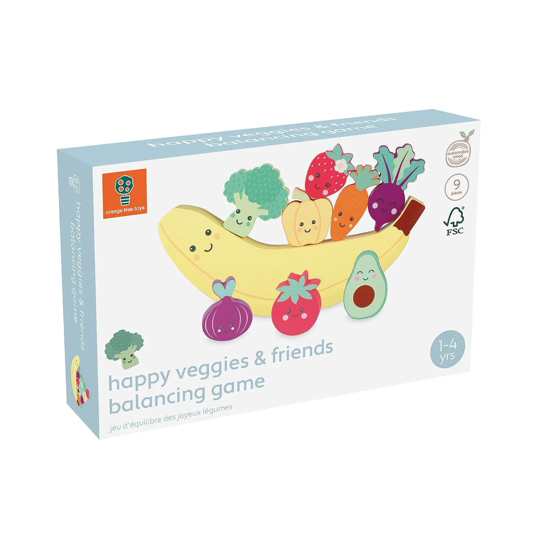 Orange Tree Toys Spring  Garden Happy Veggies & Friends Balancing Game